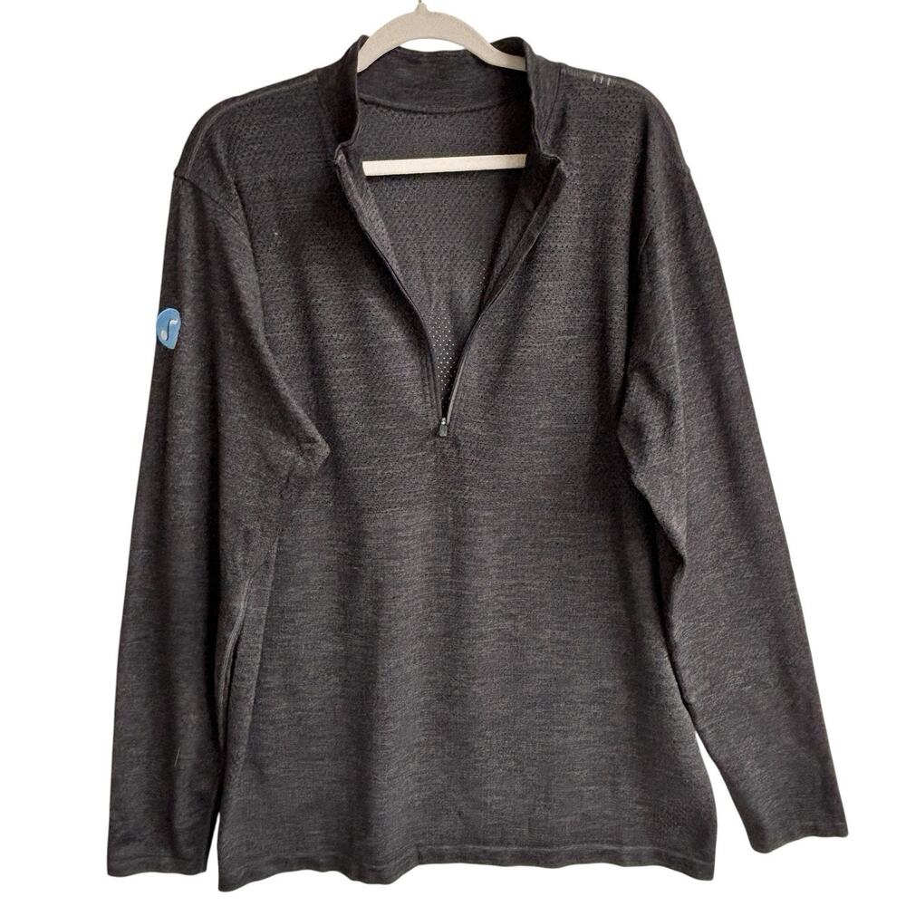 Lululemon Shirt Sz XL 1/2 Zip Charcoal Performance Long Sleeve Pullover. Co Logo - Picture 3 of 14